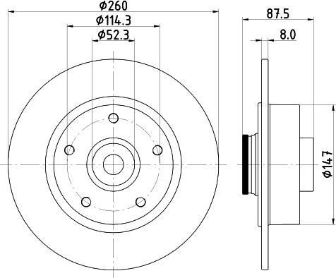 HELLA PAGID 8DD 355 129-871 - Kočioni disk www.molydon.hr