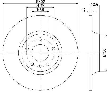 HELLA PAGID 8DD 355 117-841 - Kočioni disk www.molydon.hr