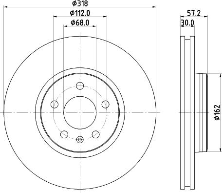 HELLA PAGID 8DD 355 125-181 - Kočioni disk www.molydon.hr