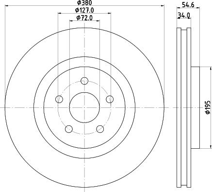 HELLA PAGID 8DD 355 125-131 - Kočioni disk www.molydon.hr