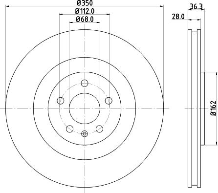 HELLA PAGID 8DD 355 126-421 - Kočioni disk www.molydon.hr