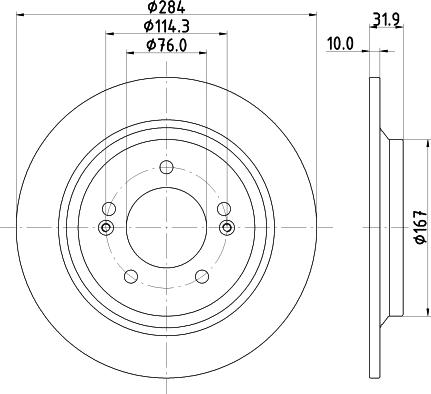 HELLA PAGID 8DD 355 126-651 - Kočioni disk www.molydon.hr