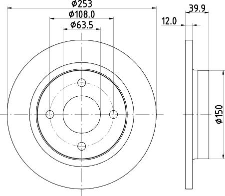 HELLA PAGID 8DD 355 126-611 - Kočioni disk www.molydon.hr