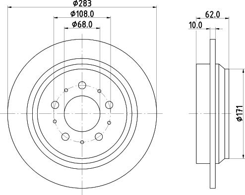 HELLA PAGID 8DD 355 126-042 - Kočioni disk www.molydon.hr