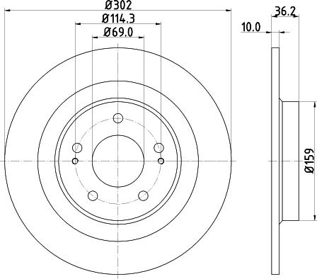 HELLA PAGID 8DD 355 120-431 - Kočioni disk www.molydon.hr