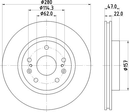 HELLA PAGID 8DD 355 120-521 - Kočioni disk www.molydon.hr