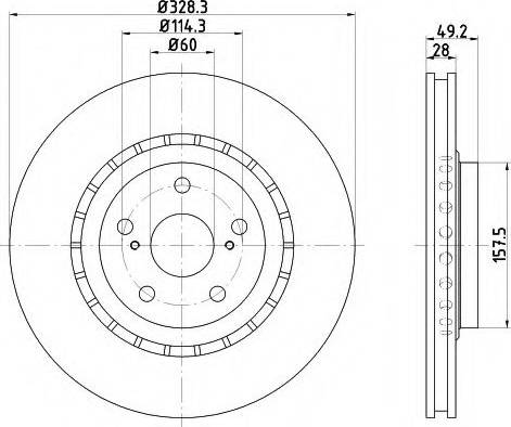 HELLA PAGID 8DD 355 120-051 - Kočioni disk www.molydon.hr