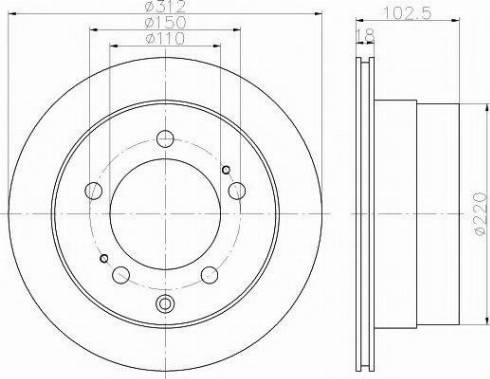 HELLA PAGID 8DD 355 120-061 - Kočioni disk www.molydon.hr