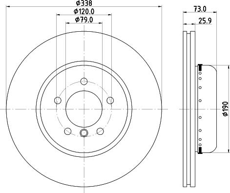 HELLA PAGID 8DD 355 120-861 - Kočioni disk www.molydon.hr