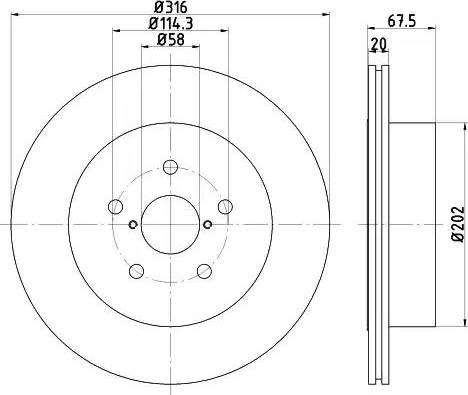 HELLA PAGID 8DD 355 120-201 - Kočioni disk www.molydon.hr