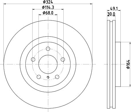 HELLA PAGID 8DD 355 120-271 - Kočioni disk www.molydon.hr