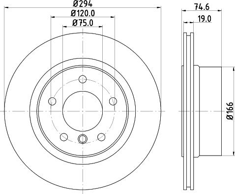 HELLA PAGID 8DD 355 128-511 - Kočioni disk www.molydon.hr