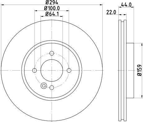 HELLA PAGID 8DD 355 123-621 - Kočioni disk www.molydon.hr