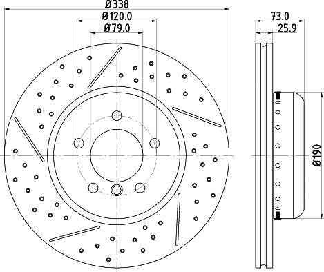 HELLA PAGID 8DD 355 123-041 - Kočioni disk www.molydon.hr