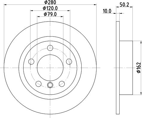 HELLA PAGID 8DD 355 123-001 - Kočioni disk www.molydon.hr