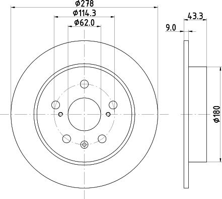 HELLA PAGID 8DD 355 123-021 - Kočioni disk www.molydon.hr