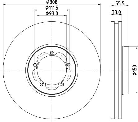 HELLA PAGID 8DD 355 123-131 - Kočioni disk www.molydon.hr