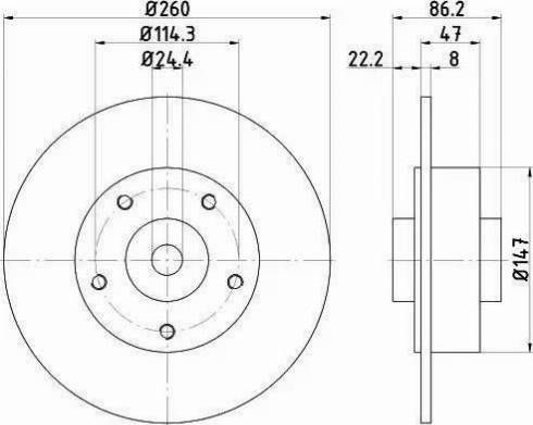 HELLA PAGID 8DD 355 120-101 - Kočioni disk www.molydon.hr