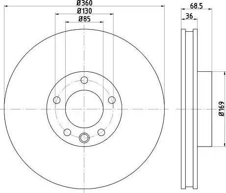 HELLA PAGID 8DD 355 123-201 - Kočioni disk www.molydon.hr