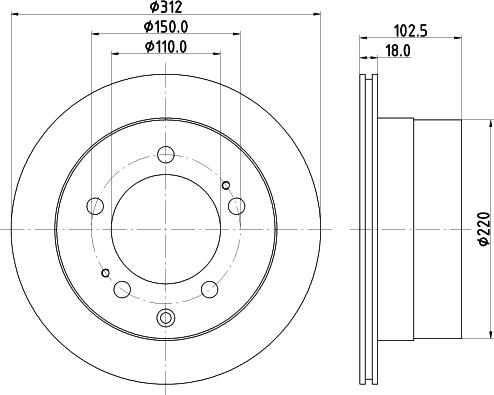 HELLA PAGID 8DD 355 122-401 - Kočioni disk www.molydon.hr