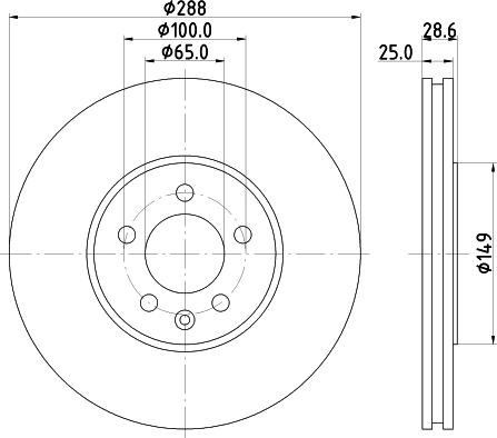 HELLA PAGID 8DD 355 122-432 - Kočioni disk www.molydon.hr