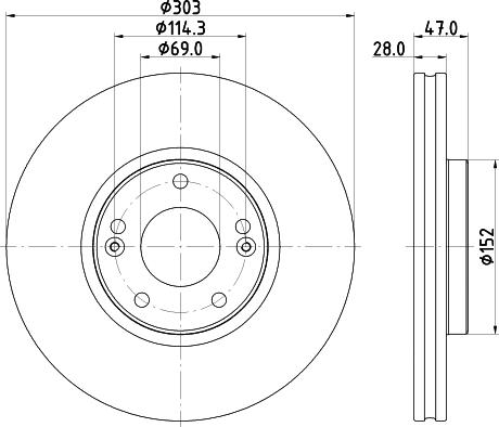 HELLA PAGID 8DD 355 122-501 - Kočioni disk www.molydon.hr