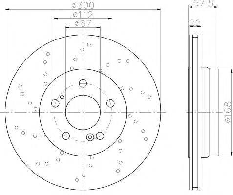 HELLA PAGID 8DD 355 122-672 - Kočioni disk www.molydon.hr