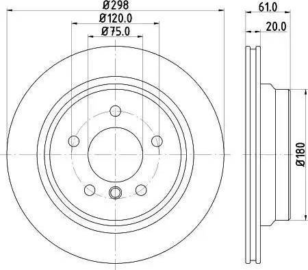 HELLA PAGID 8DD 355 122-111 - Kočioni disk www.molydon.hr