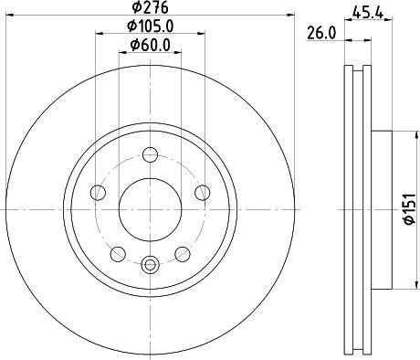 HELLA PAGID 8DD 355 122-841 - Kočioni disk www.molydon.hr