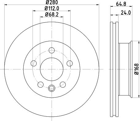 HELLA PAGID 8DD 355 122-392 - Kočioni disk www.molydon.hr