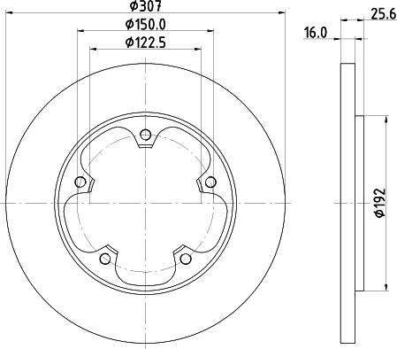 HELLA PAGID 8DD 355 122-781 - Kočioni disk www.molydon.hr