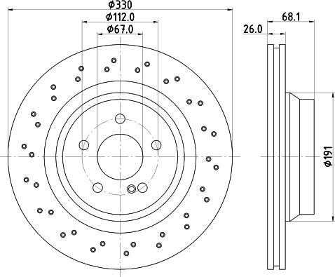 HELLA PAGID 8DD 355 127-931 - Kočioni disk www.molydon.hr