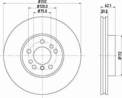 HELLA PAGID 8DD 355 121-221 - Kočioni disk www.molydon.hr