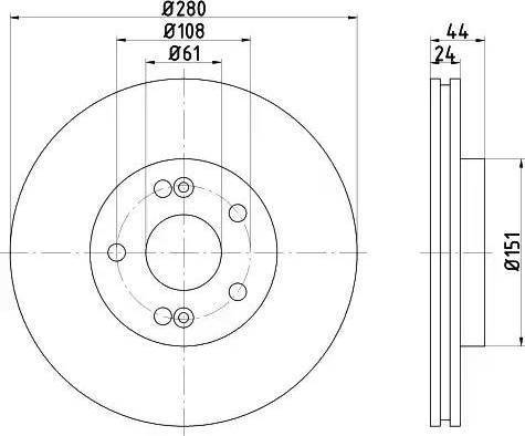 HELLA PAGID 8DD 355 108-631 - Kočioni disk www.molydon.hr