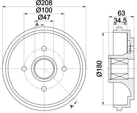 HELLA PAGID 8DT 355 300-991 - Bubanj kočnica www.molydon.hr