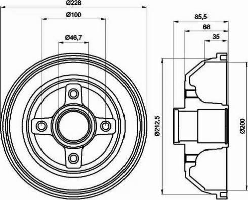 HELLA PAGID 8DT 355 300-401 - Bubanj kočnica www.molydon.hr