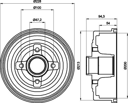 HELLA PAGID 8DT 355 300-411 - Bubanj kočnica www.molydon.hr