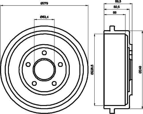 HELLA PAGID 8DT 355 300-431 - Bubanj kočnica www.molydon.hr