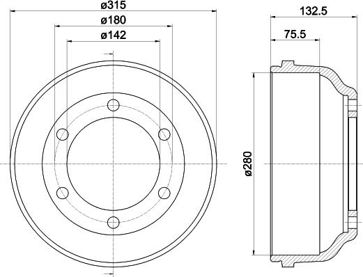 HELLA PAGID 8DT 355 300-471 - Bubanj kočnica www.molydon.hr