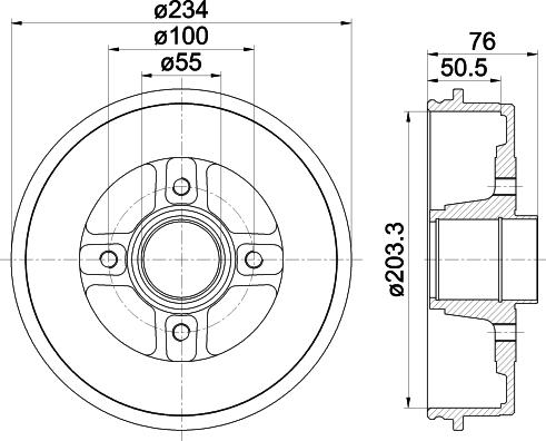 HELLA PAGID 8DT 355 300-641 - Bubanj kočnica www.molydon.hr