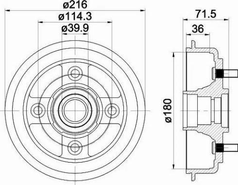 HELLA PAGID 8DT 355 300-851 - Bubanj kočnica www.molydon.hr