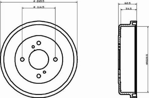 HELLA PAGID 8DT355300341 - Bubanj kočnica www.molydon.hr