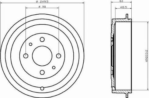 HELLA PAGID 8DT355300301 - Bubanj kočnica www.molydon.hr