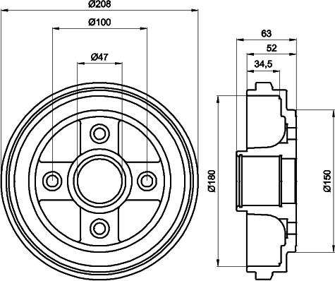 HELLA PAGID 8DT 355 300-381 - Bubanj kočnica www.molydon.hr