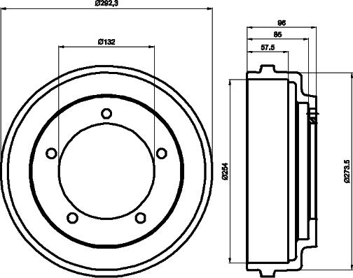 HELLA PAGID 8DT 355 300-201 - Bubanj kočnica www.molydon.hr