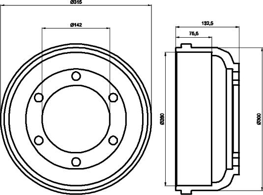 HELLA PAGID 8DT 355 300-211 - Bubanj kočnica www.molydon.hr