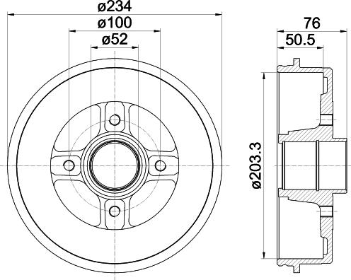 HELLA PAGID 8DT 355 301-401 - Bubanj kočnica www.molydon.hr