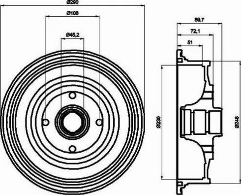 HELLA PAGID 8DT 355 301-601 - Bubanj kočnica www.molydon.hr