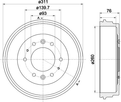 HELLA PAGID 8DT 355 301-841 - Bubanj kočnica www.molydon.hr