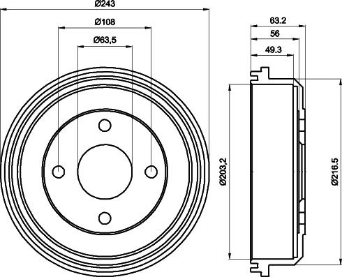 HELLA PAGID 8DT 355 301-291 - Bubanj kočnica www.molydon.hr